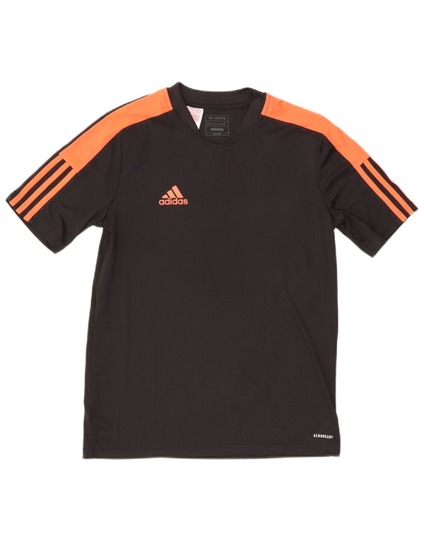 Tricou Adidas Aeroready pentru băieți Top 15-16 ani Poliester negru color bloc