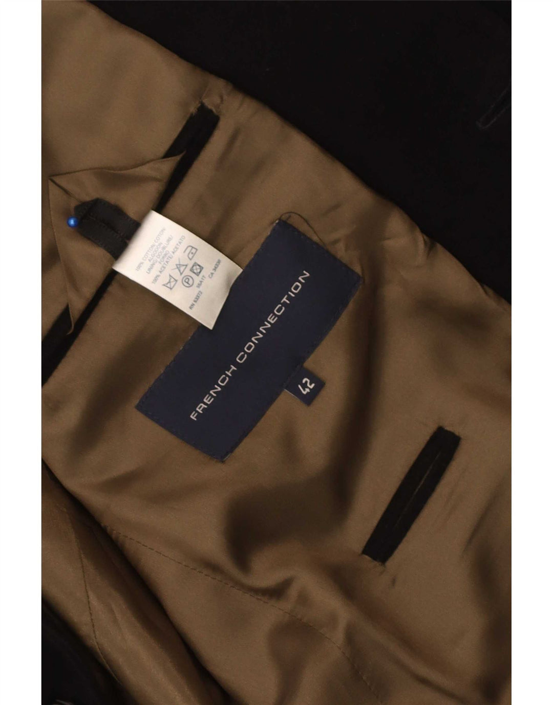 Jachetă pentru bărbați French Connection cu 2 nasturi, UK 42 XL, bumbac negru