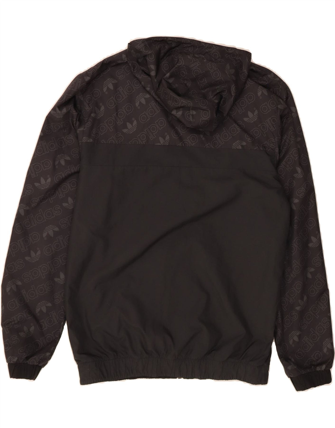 ADIDAS Mens Hooded Reversible Tracksuit Top Jacket Medium Black Vintage Adidas and Second-Hand Adidas from Messina Hembry 