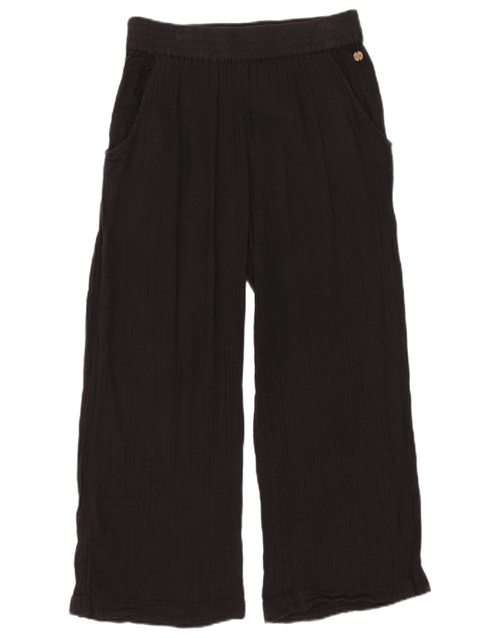 Pantaloni tăiați pentru femei Rip Curl, cu picioare largi, L30 L24, bumbac negru