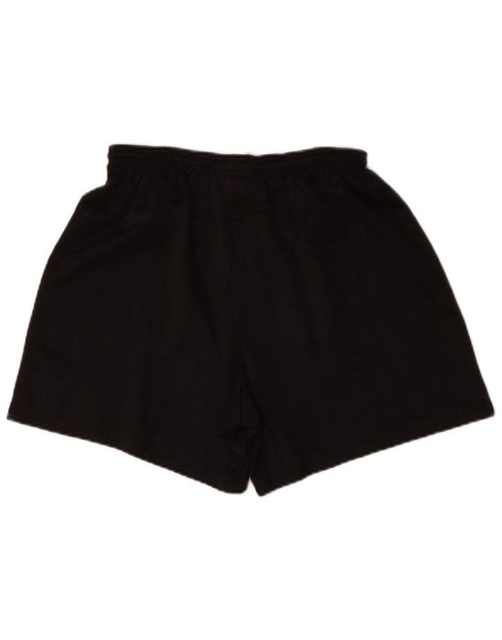 Pantaloni scurți sport Umbro pentru bărbați, poliester cu dungi mari, negre
