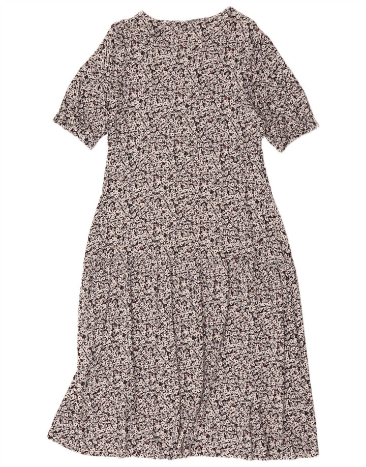 Rochie Maxi pentru femei Marks & Spencer UK 14 Medium Black Floral Viscose