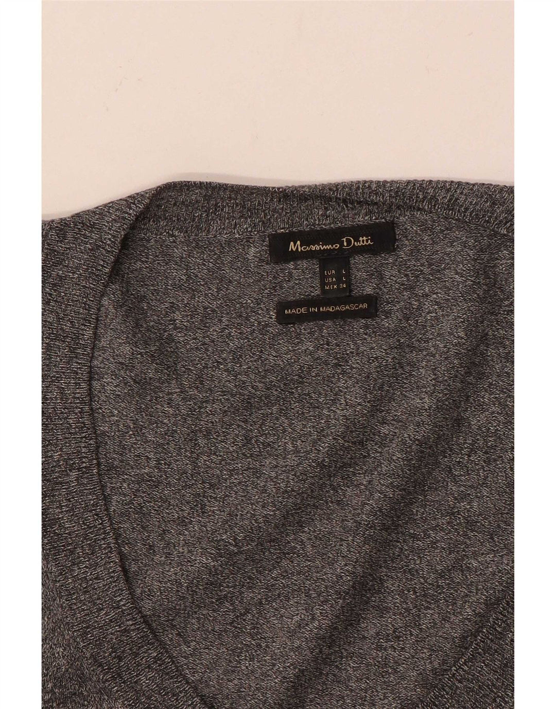 Top cu tunică cu mâneci 3/4 pentru femei Massimo Dutti Marea Britanie 14, mare, gri pete