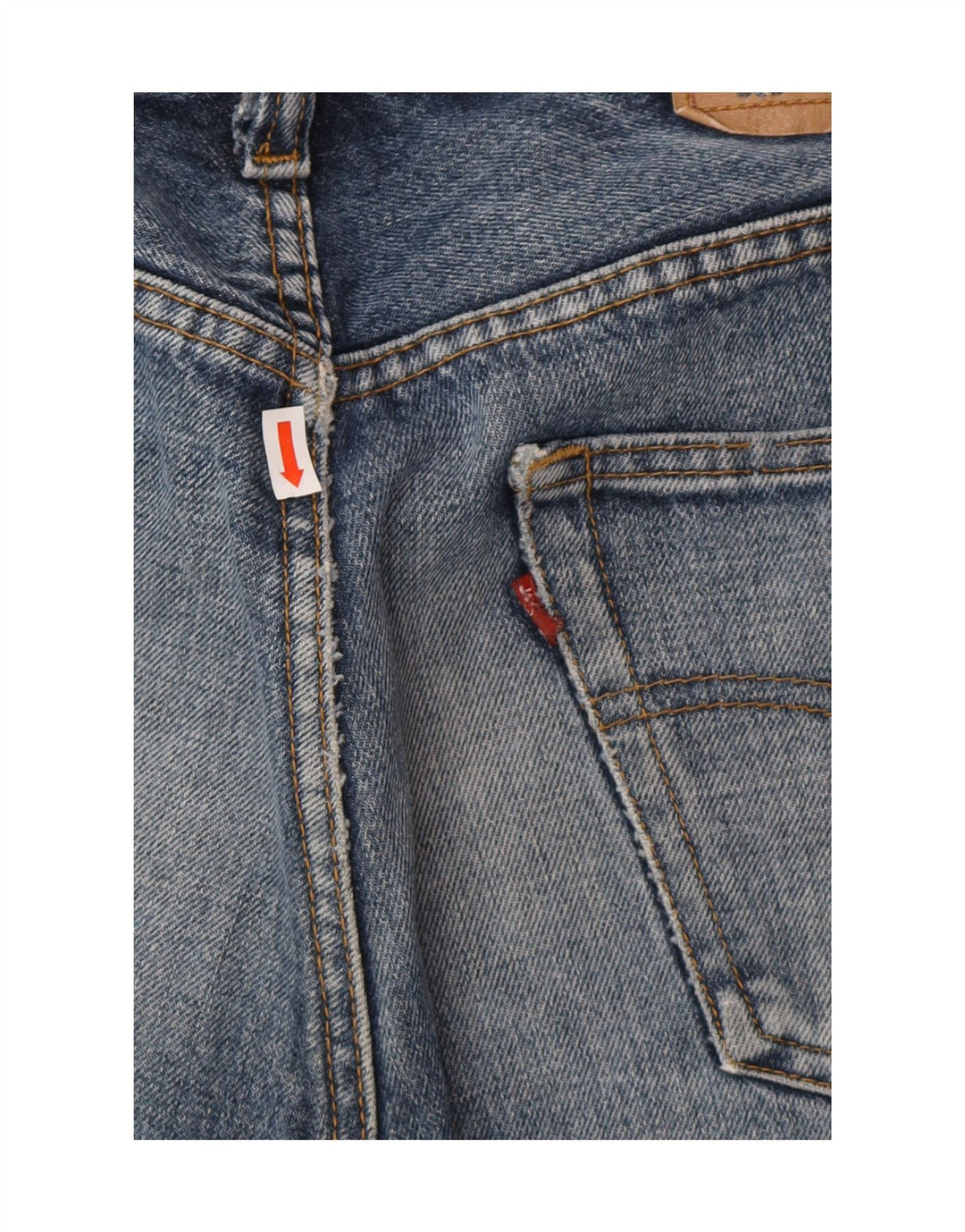 Pantaloni scurți din blugi pentru bărbați LEVI'S 501 W34, bumbac albastru mare