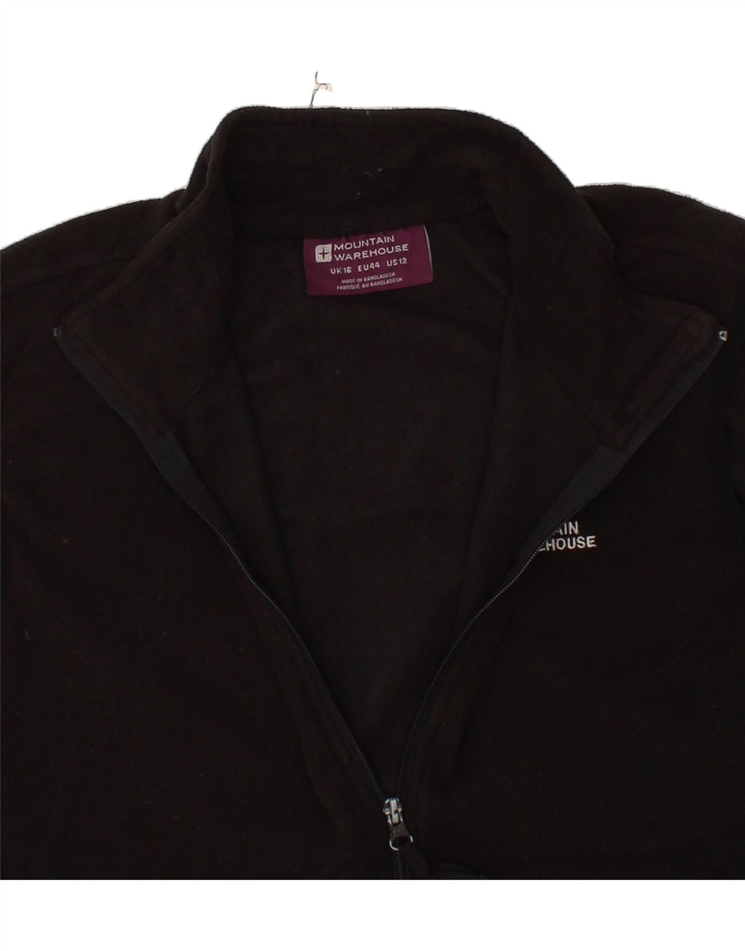 MOUNTAIN WAREHOUSE Womens Fleece Gilet UK 16 Large Black Polyester Vintage Mountain Warehouse and Second-Hand Mountain Warehouse from Messina Hembry 