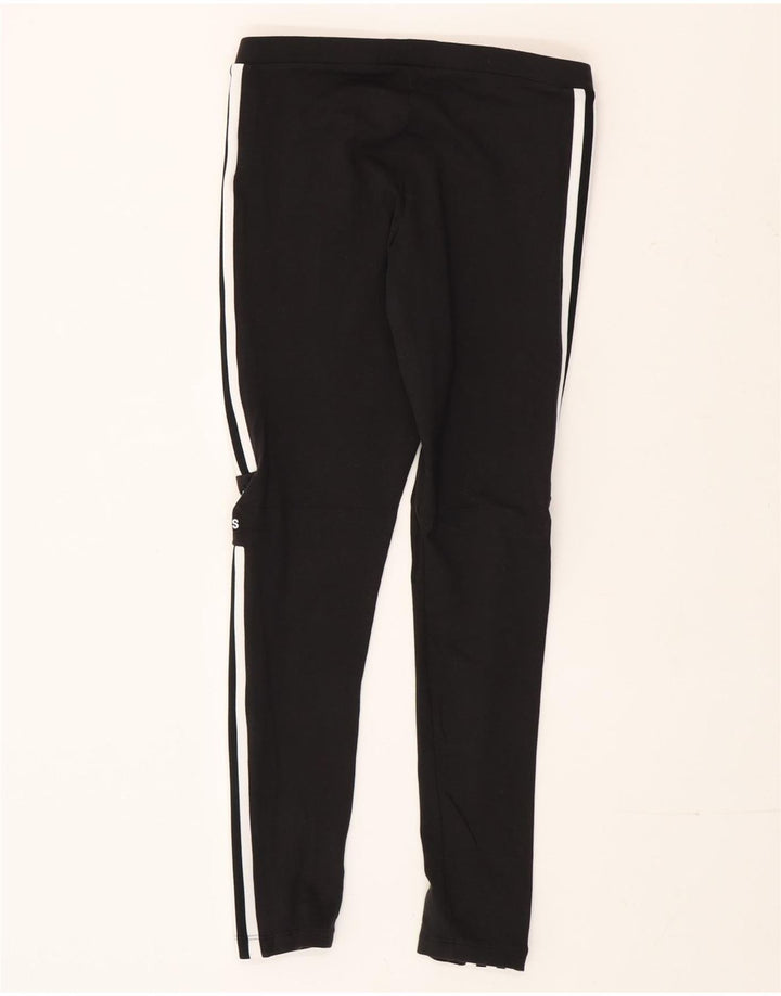 Leggings grafic Adidas pentru femei UK 12, bumbac mediu negru