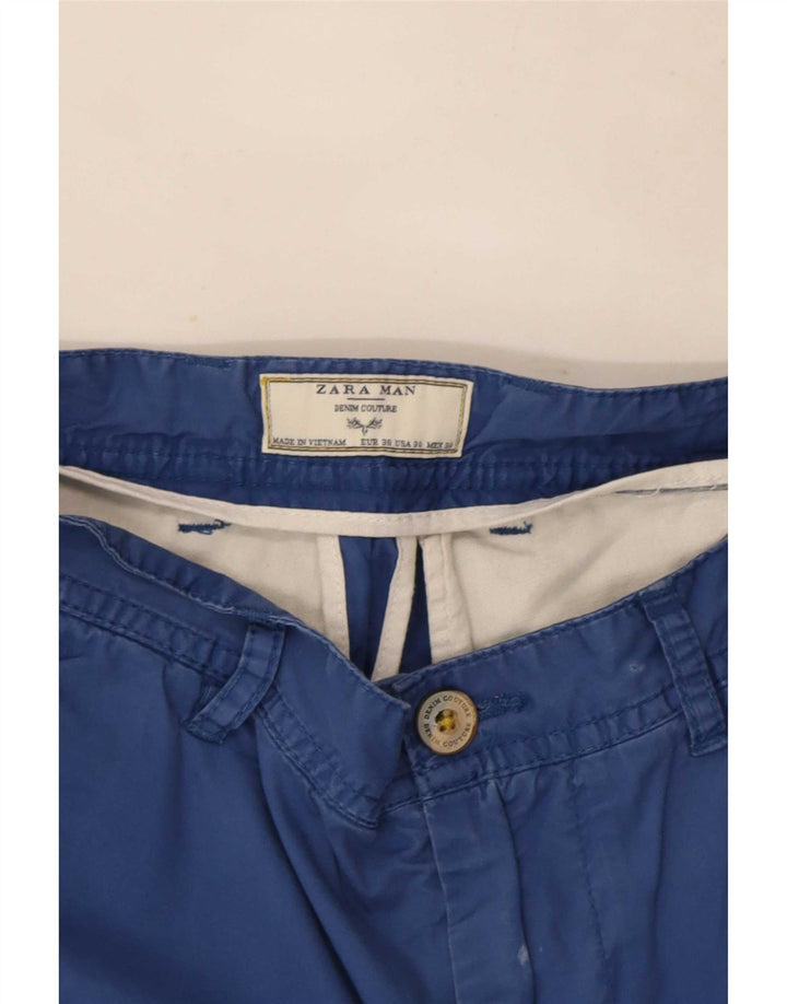 Pantaloni scurți chino pentru bărbați Zara EU 38 Small W30 Albastru