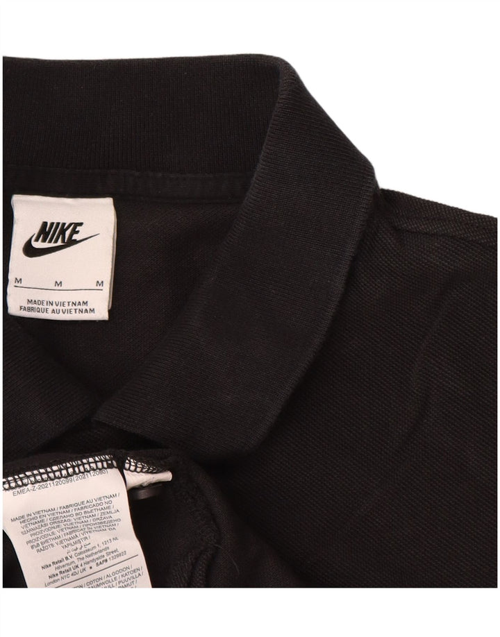 Tricou polo Nike pentru bărbați, bumbac mediu negru