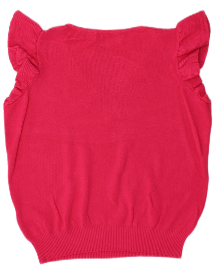 Marks & Spencer pentru femei oversized Crop Vest Tank Top UK 10 Small Pink
