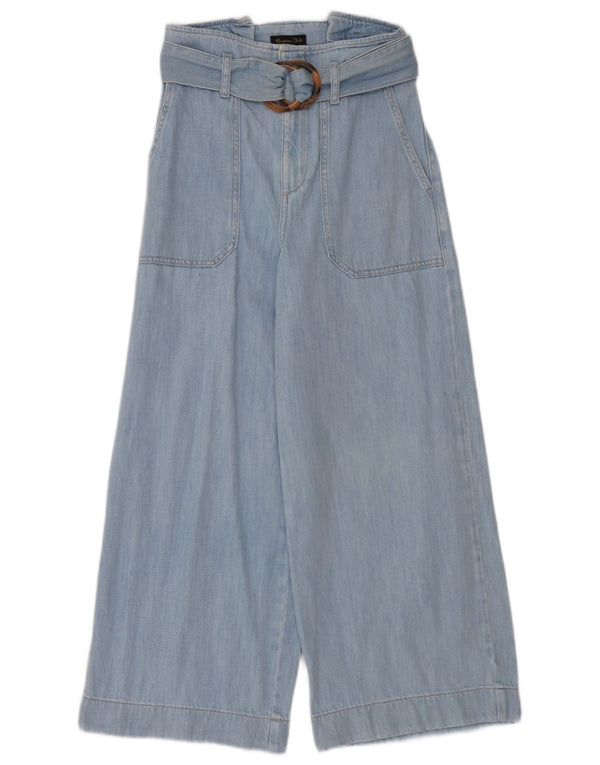 Massimo Dutti Blugi pentru femei cu talie înaltă, cu picioare largi, EU 34 2XS W24 L25 Albastru