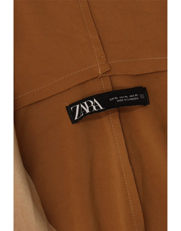 Pardesiu cu glugă pentru femei Zara UK 18 XL Bej