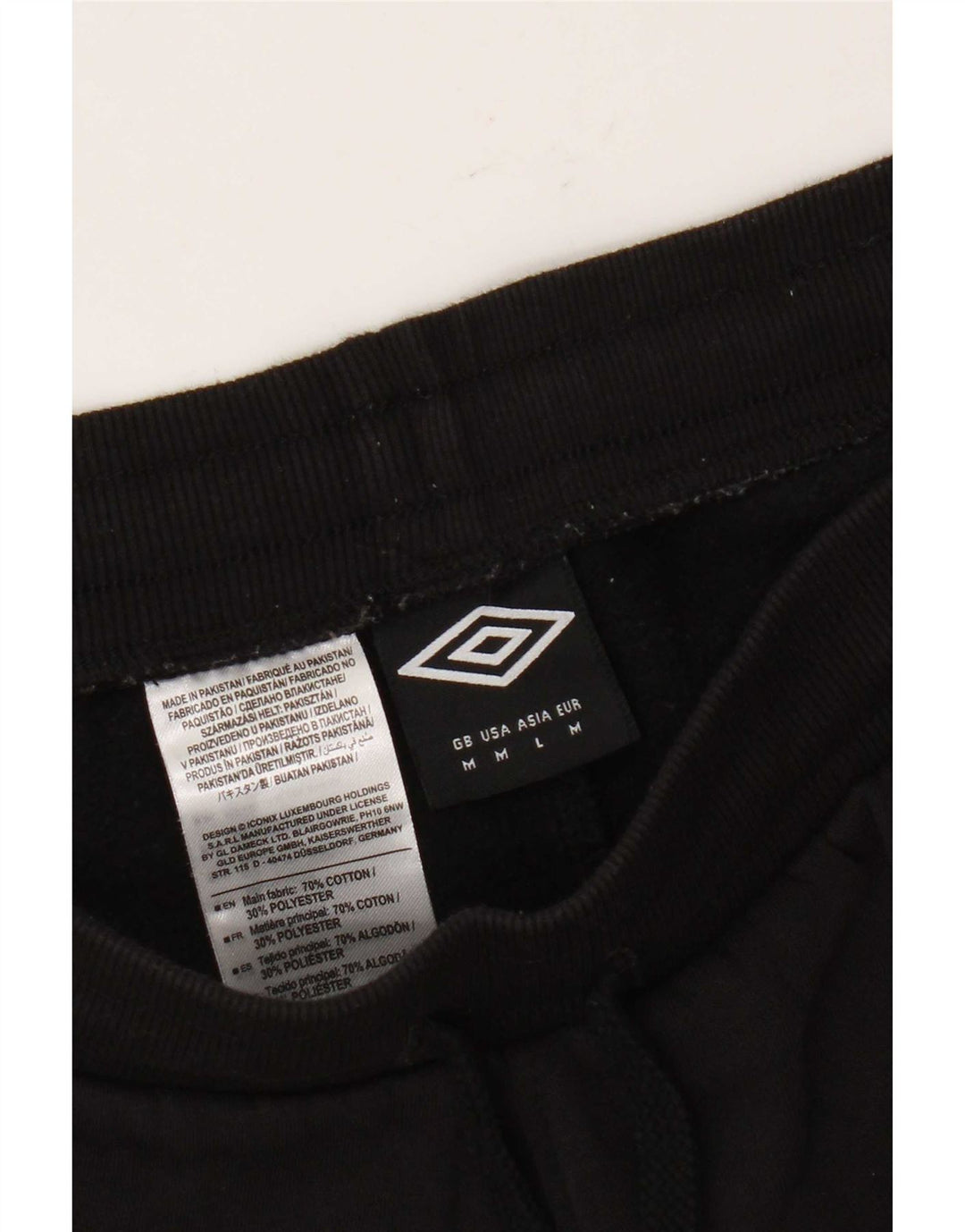 Pantaloni scurti sport Umbro pentru femei UK 14, bumbac mediu negru
