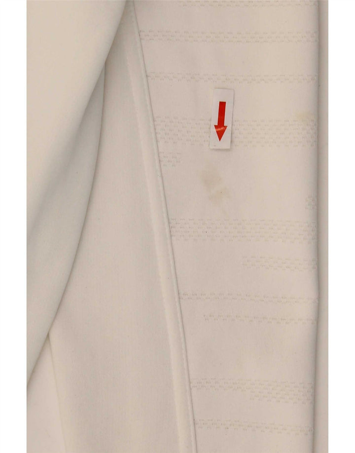 Jachetă de top pentru trening Nike Therma-Fit pentru femei UK 12 Poliester alb mediu