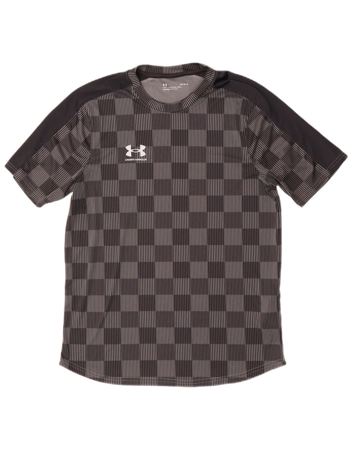 Tricou Under Armour pentru bărbați Top mare, gri, poliester Gingham