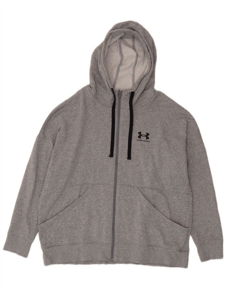 Pulover cu capota cu fermoar pentru bărbați Under Armour XL, gri pătat