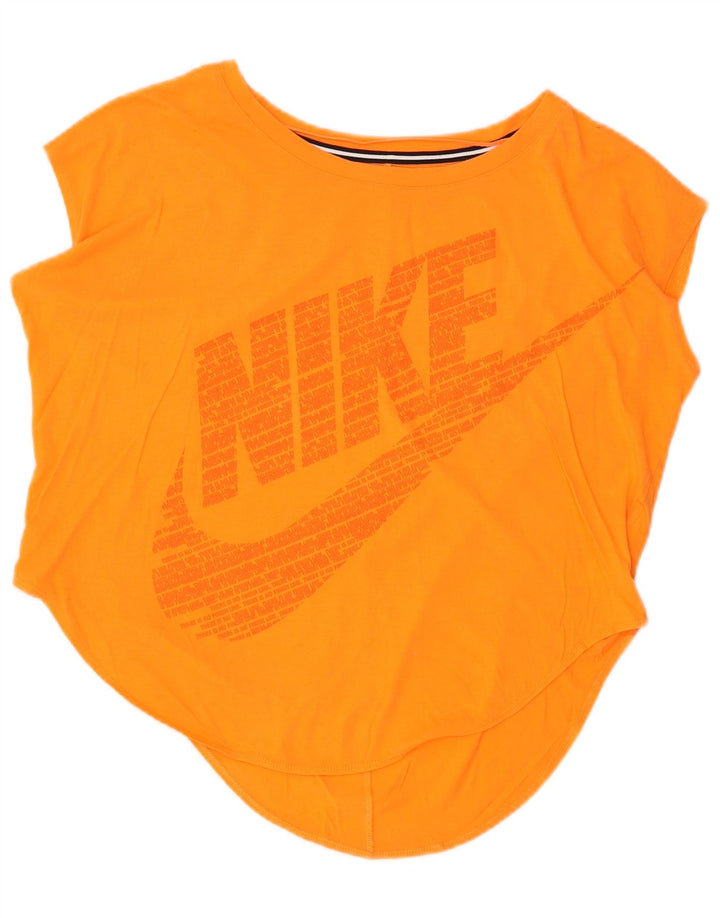Vesta grafică pentru femei Nike UK 14 Bumbac portocaliu mediu
