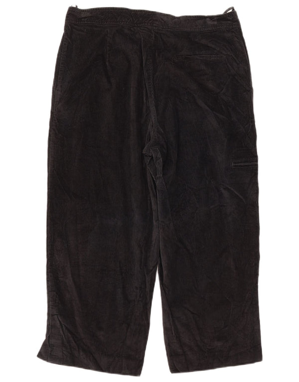 Izod Pantaloni Capri Cargo din velur pentru femei US 8 Medium W30 L22 Bumbac negru