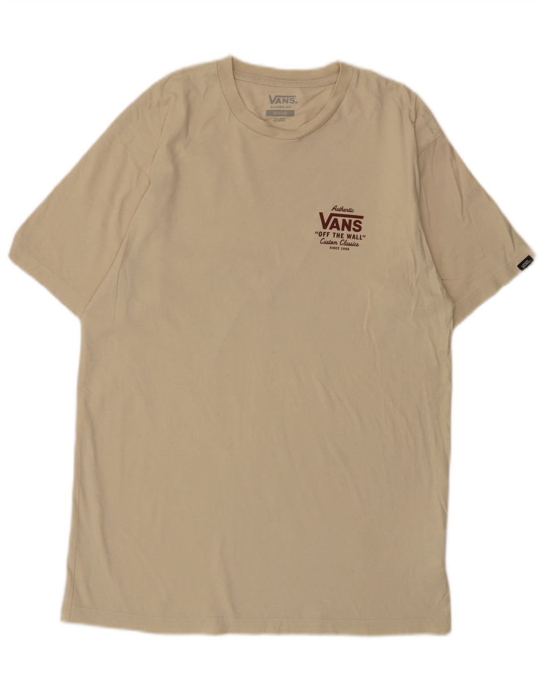 Tricou grafic Vans Classic Fit Top Bumbac Bej Mediu