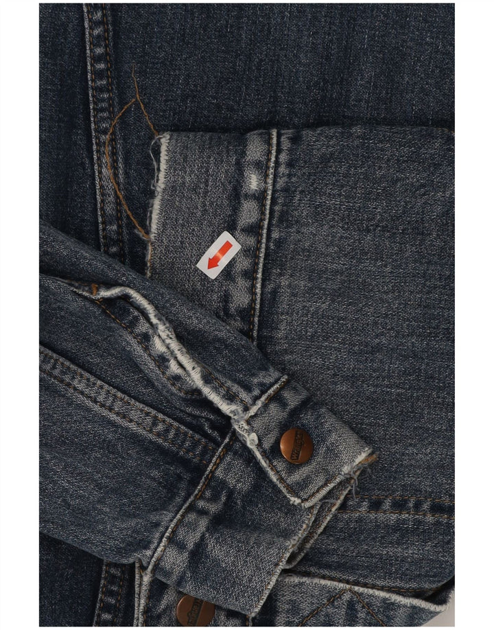 Jachetă de blugi pentru femei Wrangler UK 14, bumbac albastru mediu