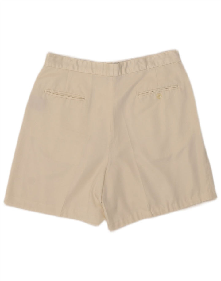 Pantaloni scurți chino pegged pentru femei Ralph Lauren US 12 Large W31 Poliester alb