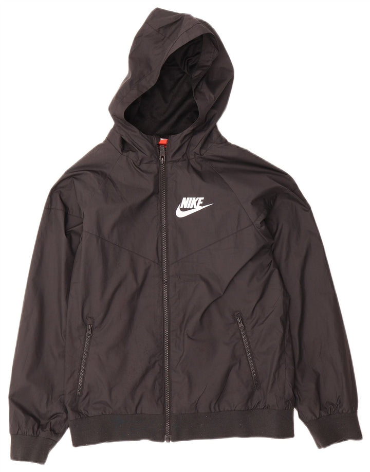 Jachetă de ploaie cu glugă Nike pentru femei UK 12 Poliester mediu negru