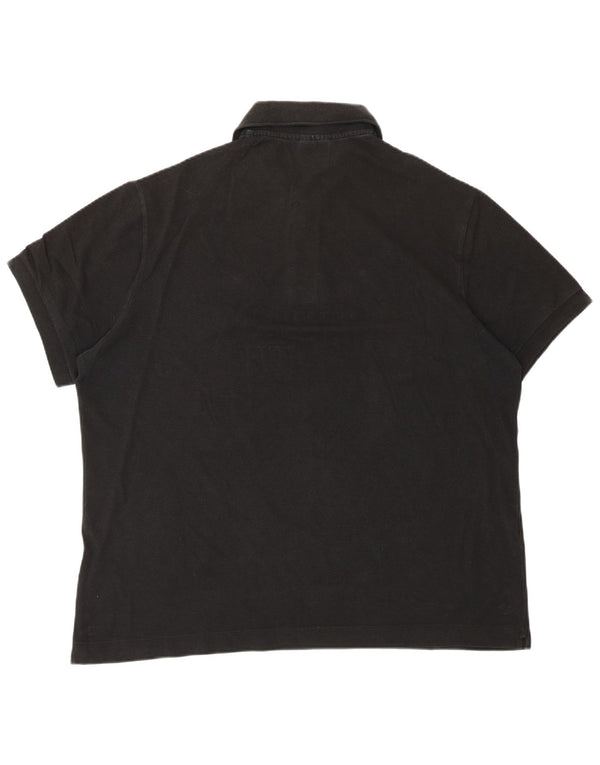 Tricou polo pentru bărbați Lacoste Mărimea 7 2XL Bumbac negru