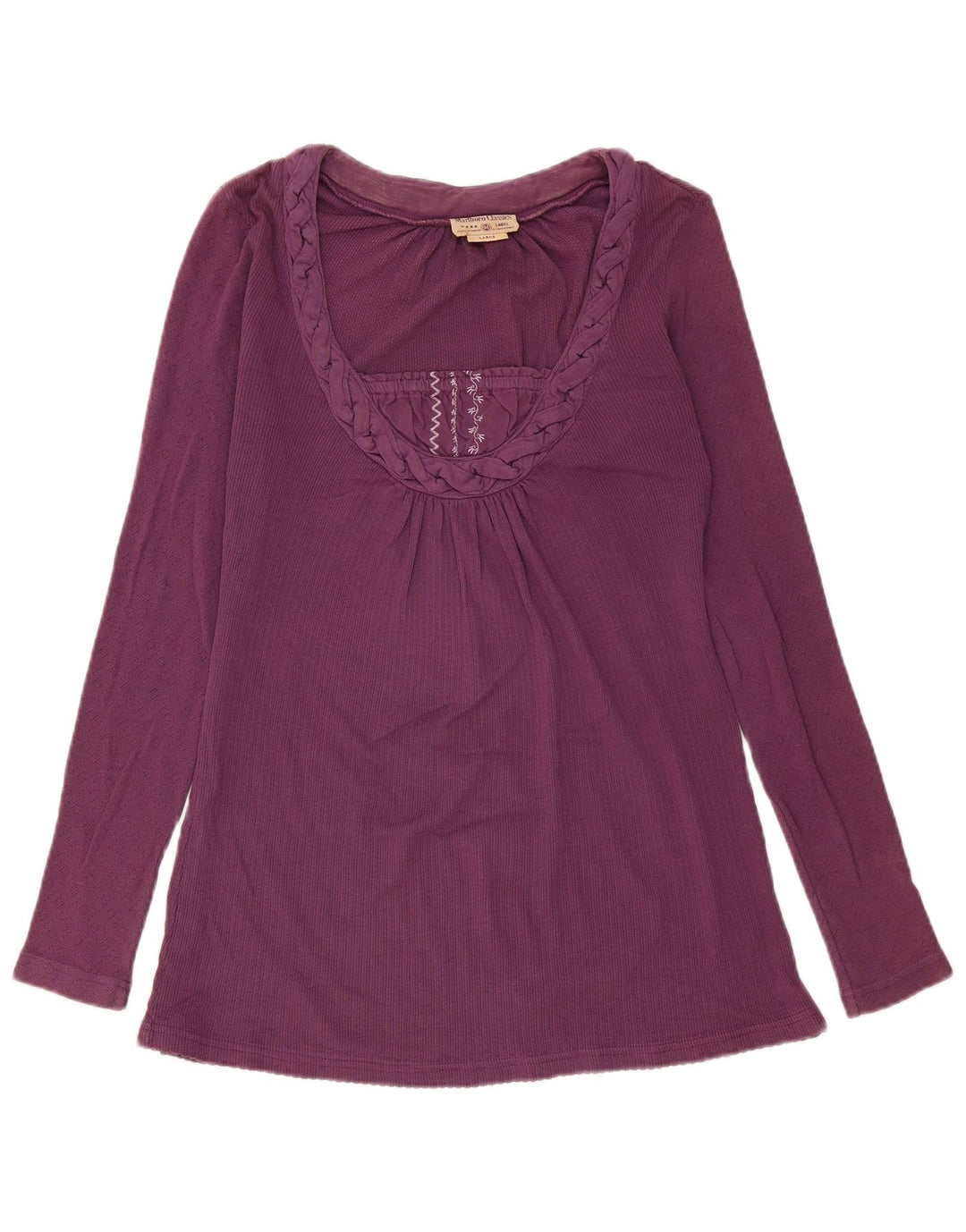 Marlboro Classics Top pentru femei cu mânecă lungă UK 14 Large Violet
