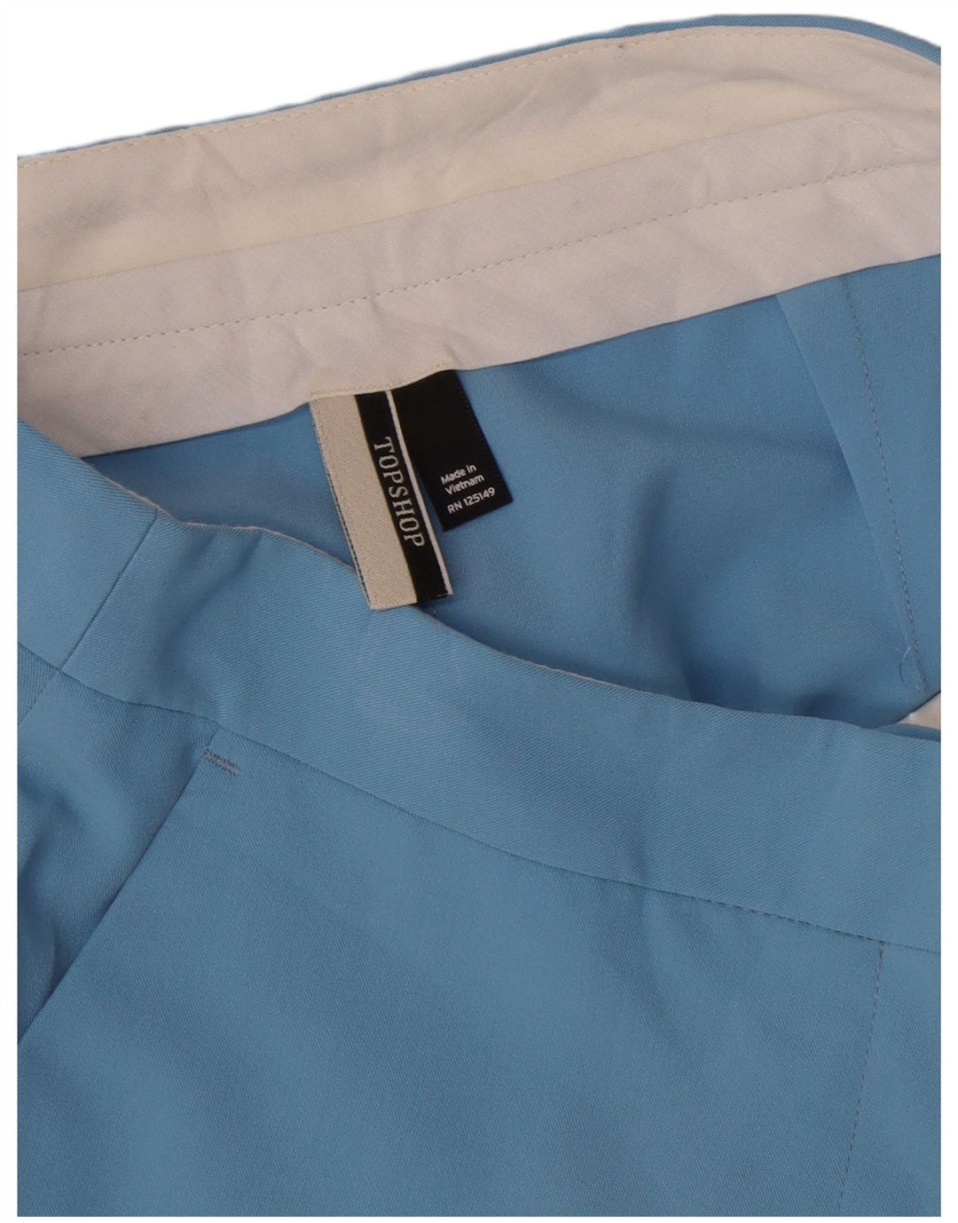 Pantaloni decupați pentru femei Topshop, UK 8 Mici L26 L24 Poliester albastru