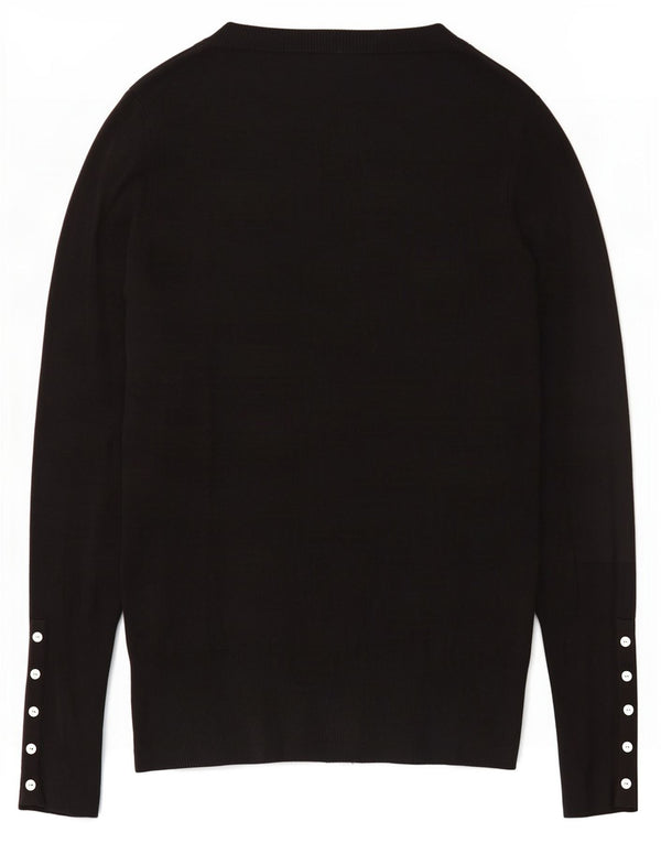 Pulover cardigan pentru femei Zara UK 16, mare, negru, raion