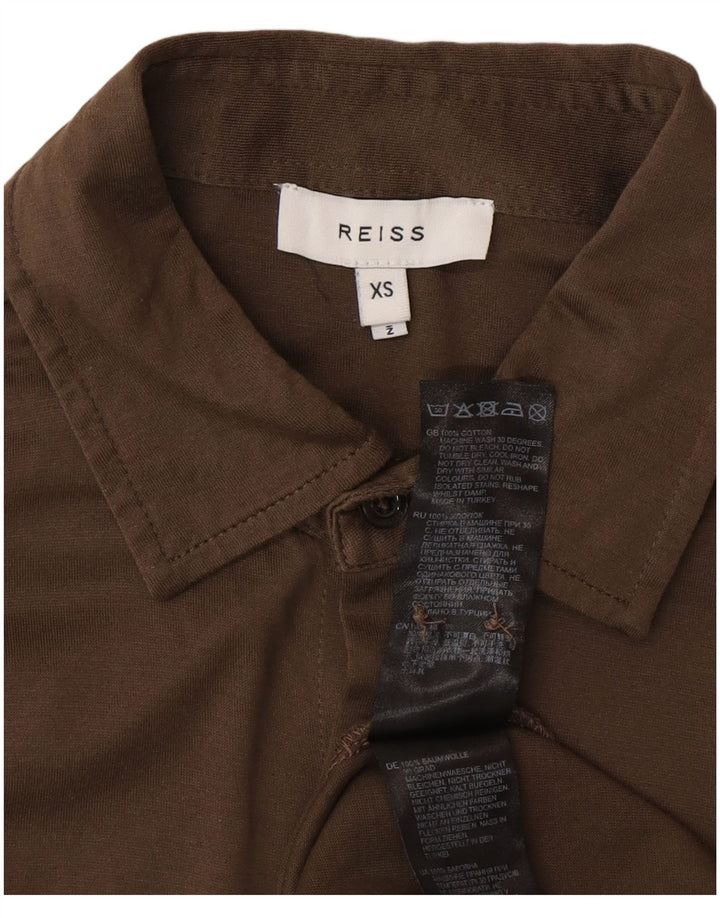 Cămașă pentru bărbați Reiss XS bumbac maro