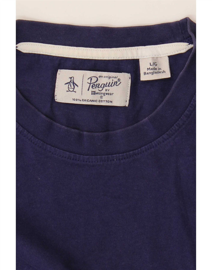 Tricou pentru bărbați Penguin Top mare din bumbac bleumarin