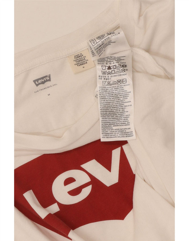 Tricou grafic Levi's pentru femei Top UK 12 Medium White Bumbac