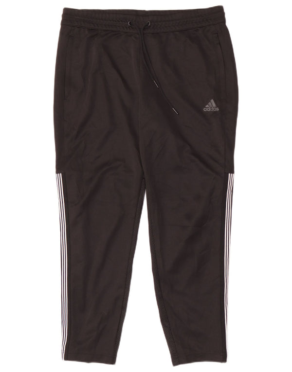 Pantaloni de trening Adidas pentru bărbați, poliester mediu negru