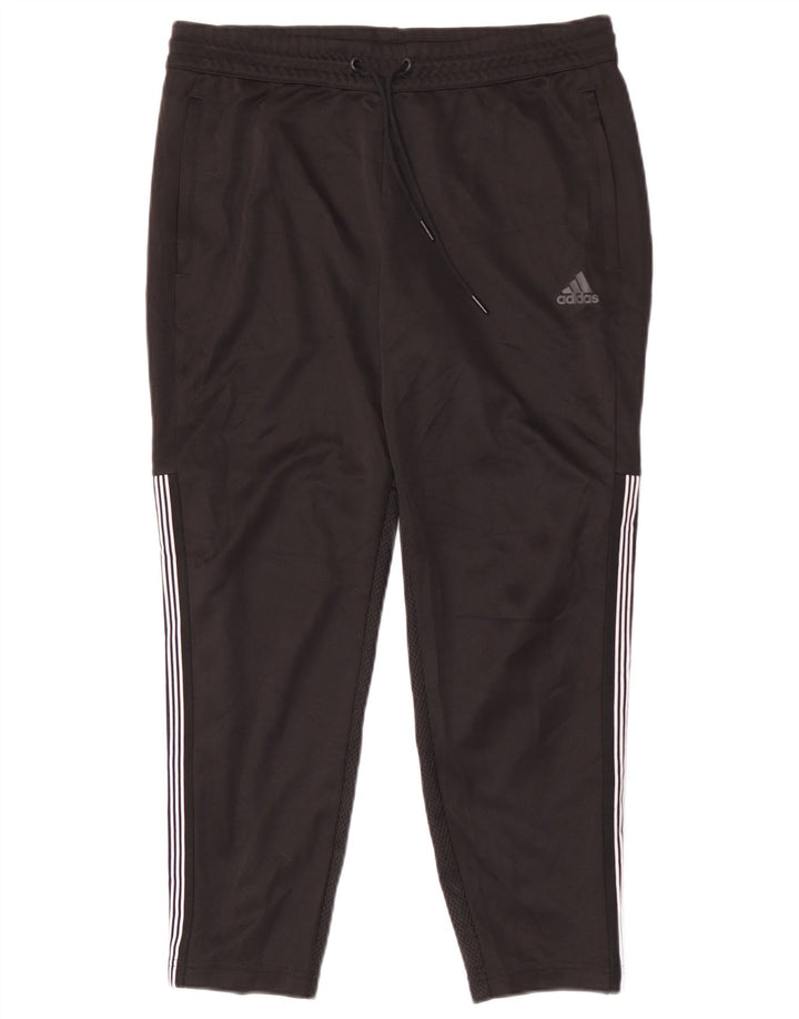 Pantaloni de trening Adidas pentru bărbați, poliester mediu negru