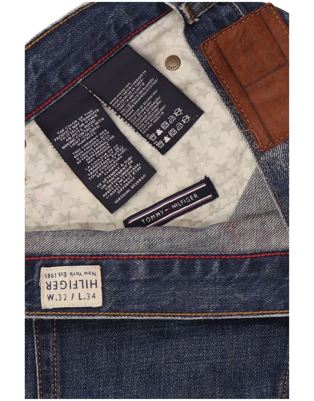Blugi drepti pentru bărbați Tommy Hilfiger W32 L34 Bumbac albastru