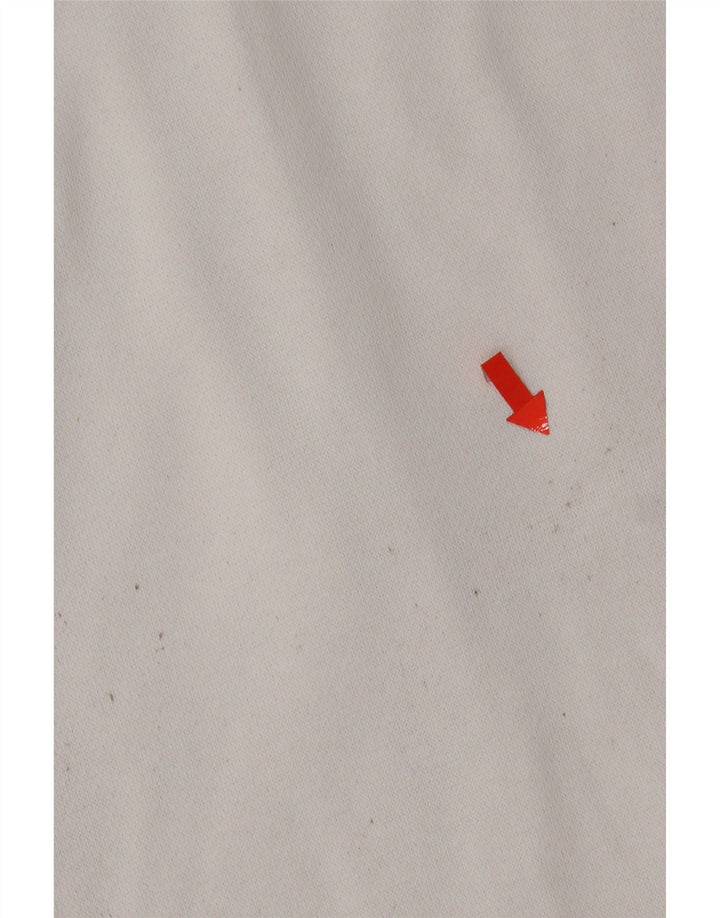 Pulover Adidas pentru bărbați Graphic Zip, bumbac alb mediu