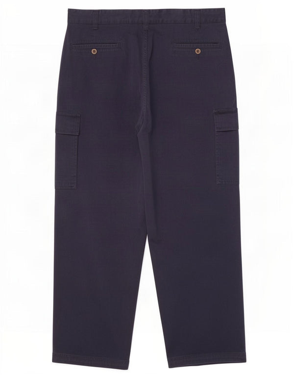 Pantaloni cargo drepti pentru bărbați Marks & Spencer St. Michael W38 L29 bleumarin