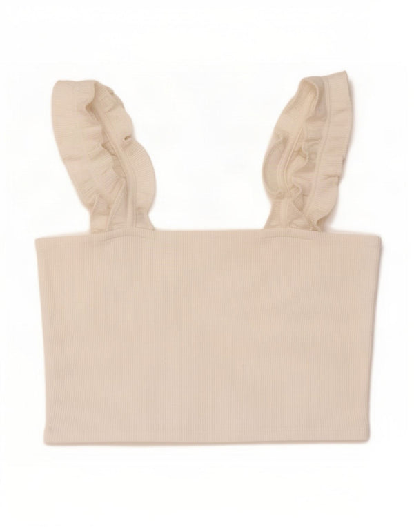 Crop Top pentru femei Zara UK 14 Large White