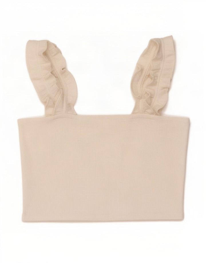 Crop Top pentru femei Zara UK 14 Large White
