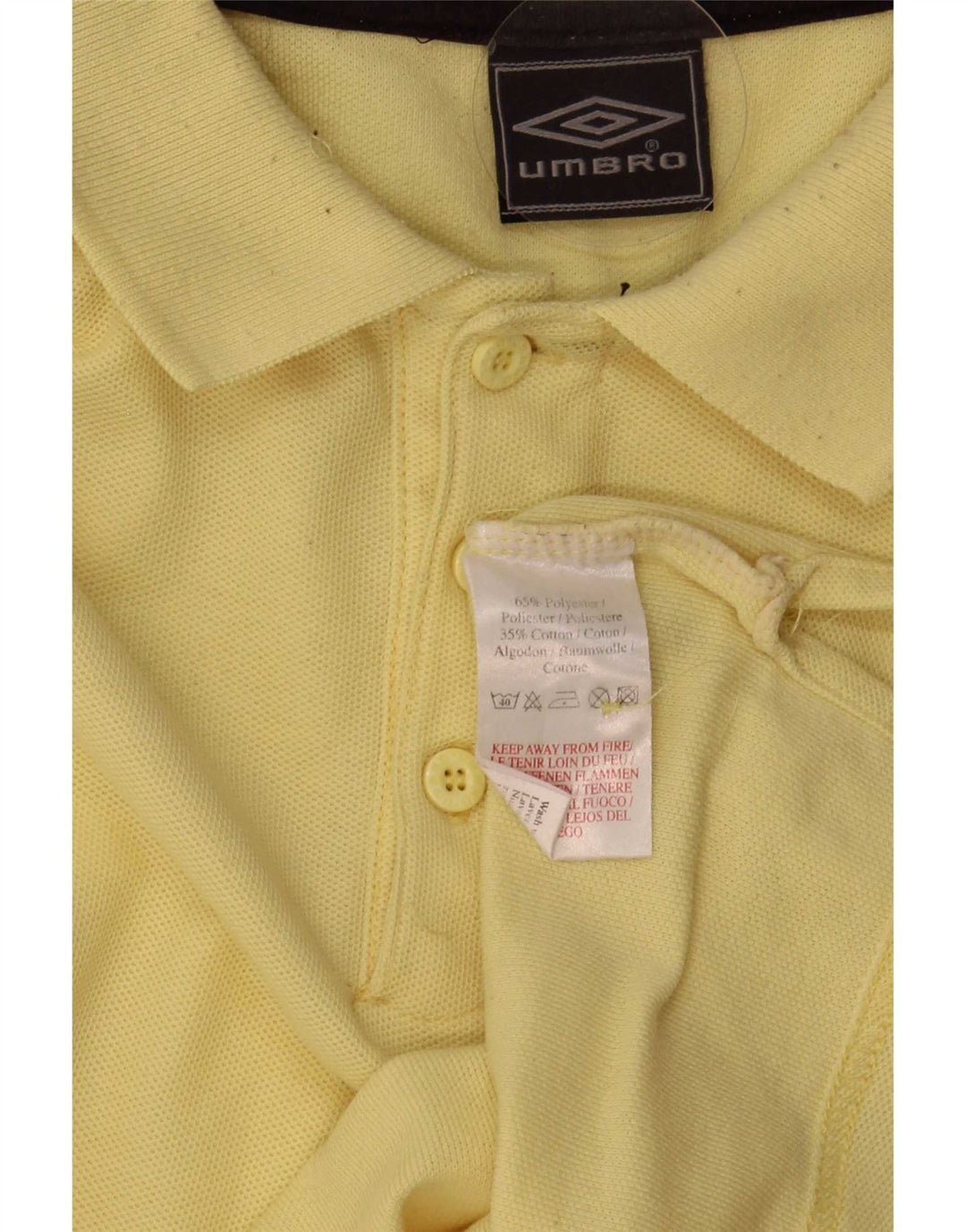 Cămașă polo pentru bărbați Umbro XL Galben Poliester