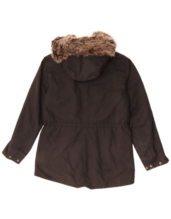 Jachetă de bumbac cerată cu glugă pentru femei Barbour UK 12 Medium Black