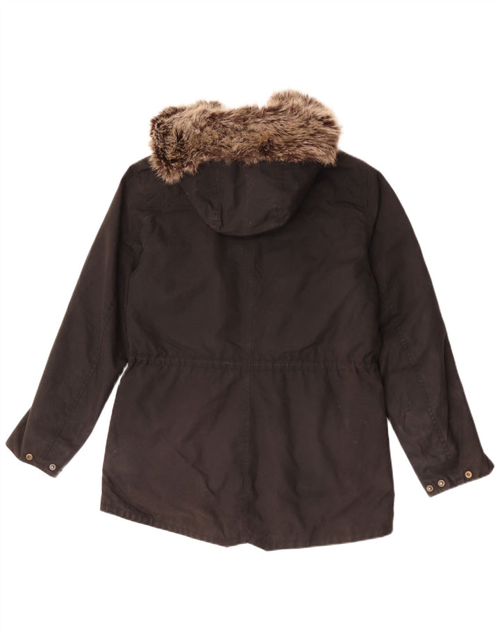 Jachetă de bumbac cerată cu glugă pentru femei Barbour UK 12 Medium Black