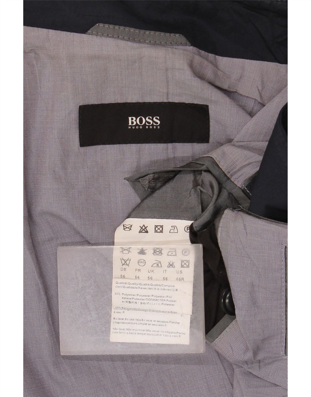 Palton pentru bărbați HUGO BOSS IT 56 3XL Poliester bleumarin