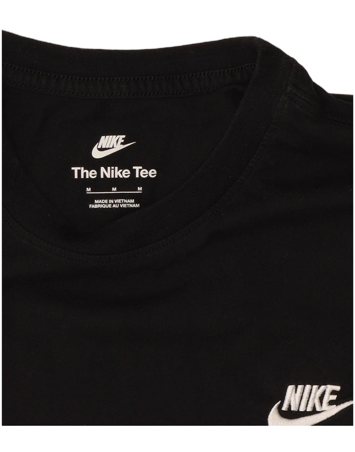 NIKE Mens T-Shirt Top Medium Black Cotton