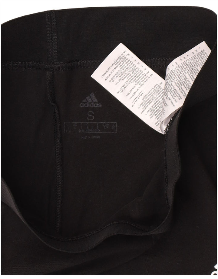 Leggings pentru femei Adidas UK 8/10, bumbac negru mic