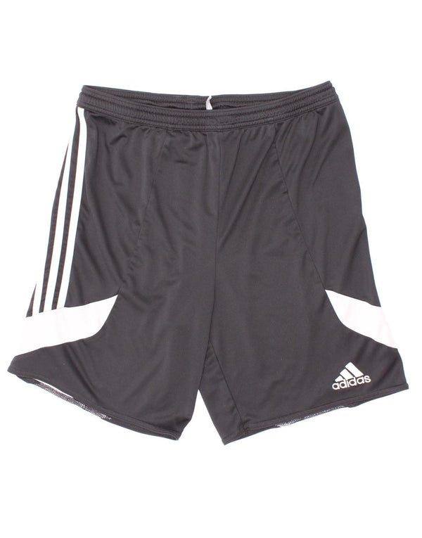 Pantaloni scurți sport Adidas Climalite pentru băieți 13-14 ani XL negru colorblock