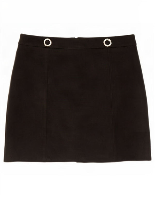 Fusta mini pentru femei M&Co UK 12 Medium W32 Poliester negru