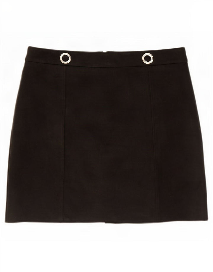 Fusta mini pentru femei M&Co UK 12 Medium W32 Poliester negru