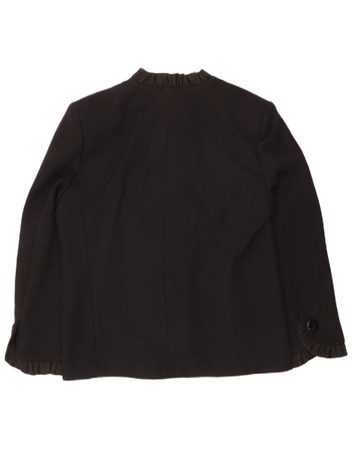 Jachetă pentru femei Pierre Cardin cu 3 nasturi IT 51 XL Lână virgină neagră