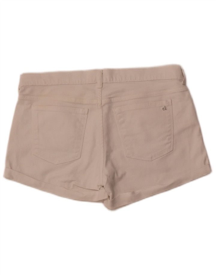 Pantaloni scurți din denim CALVIN KLEIN pentru femei US 8 Medium W32 Bumbac alb